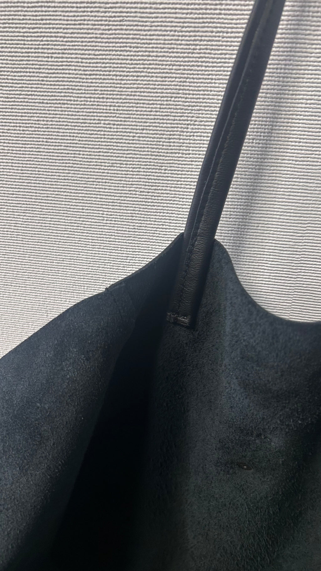 Handmade Genuine Leather Black Tote Bag with Upcycled Accents