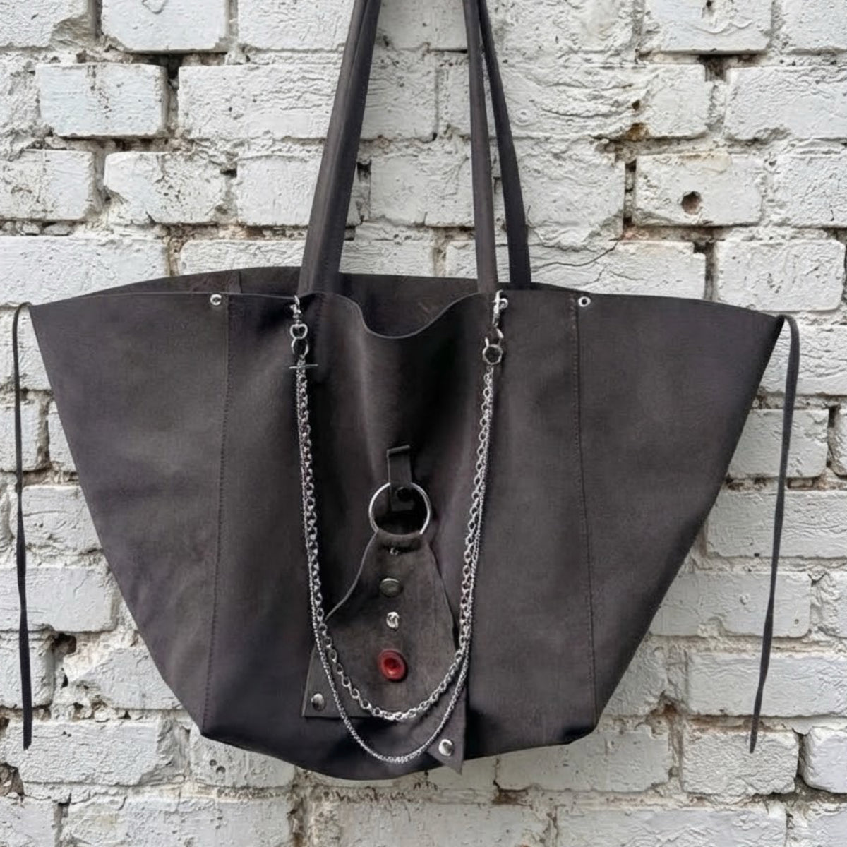 Suede Multi Charm Y2K Maximalism  Purse