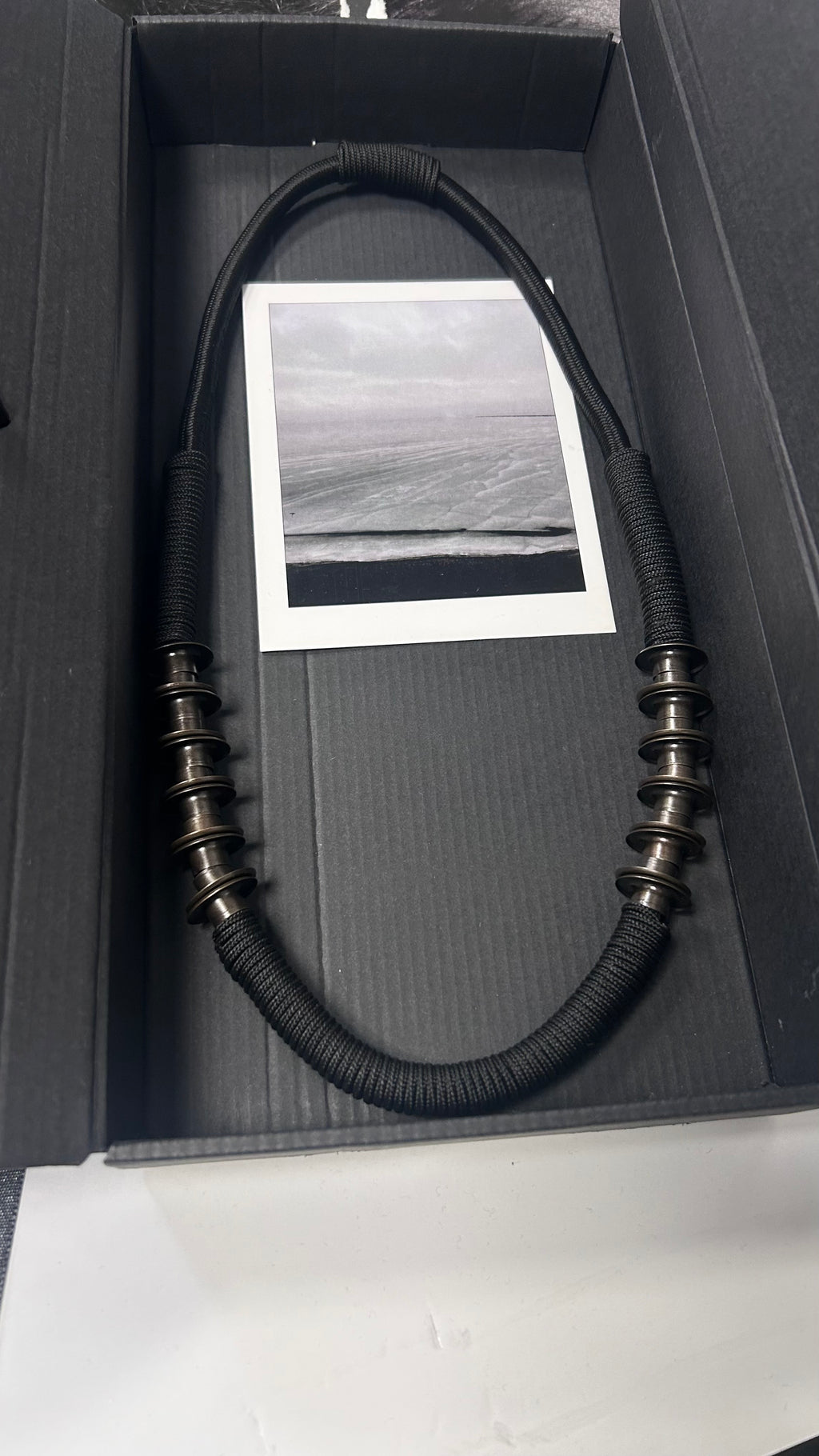 Architectured Massive Necklace With Brass Metal Rings