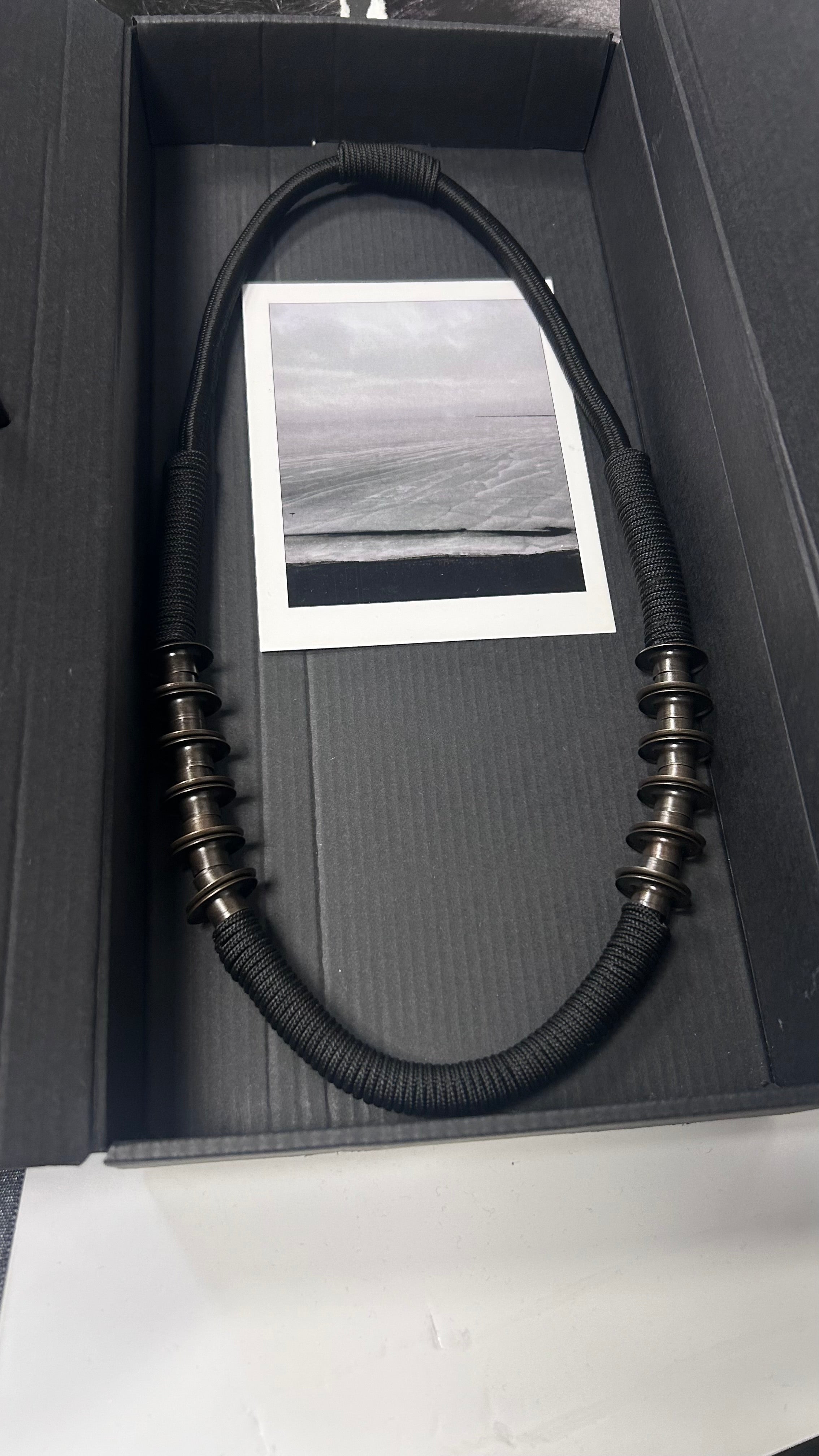 Architectured Massive Necklace With Brass Metal Rings
