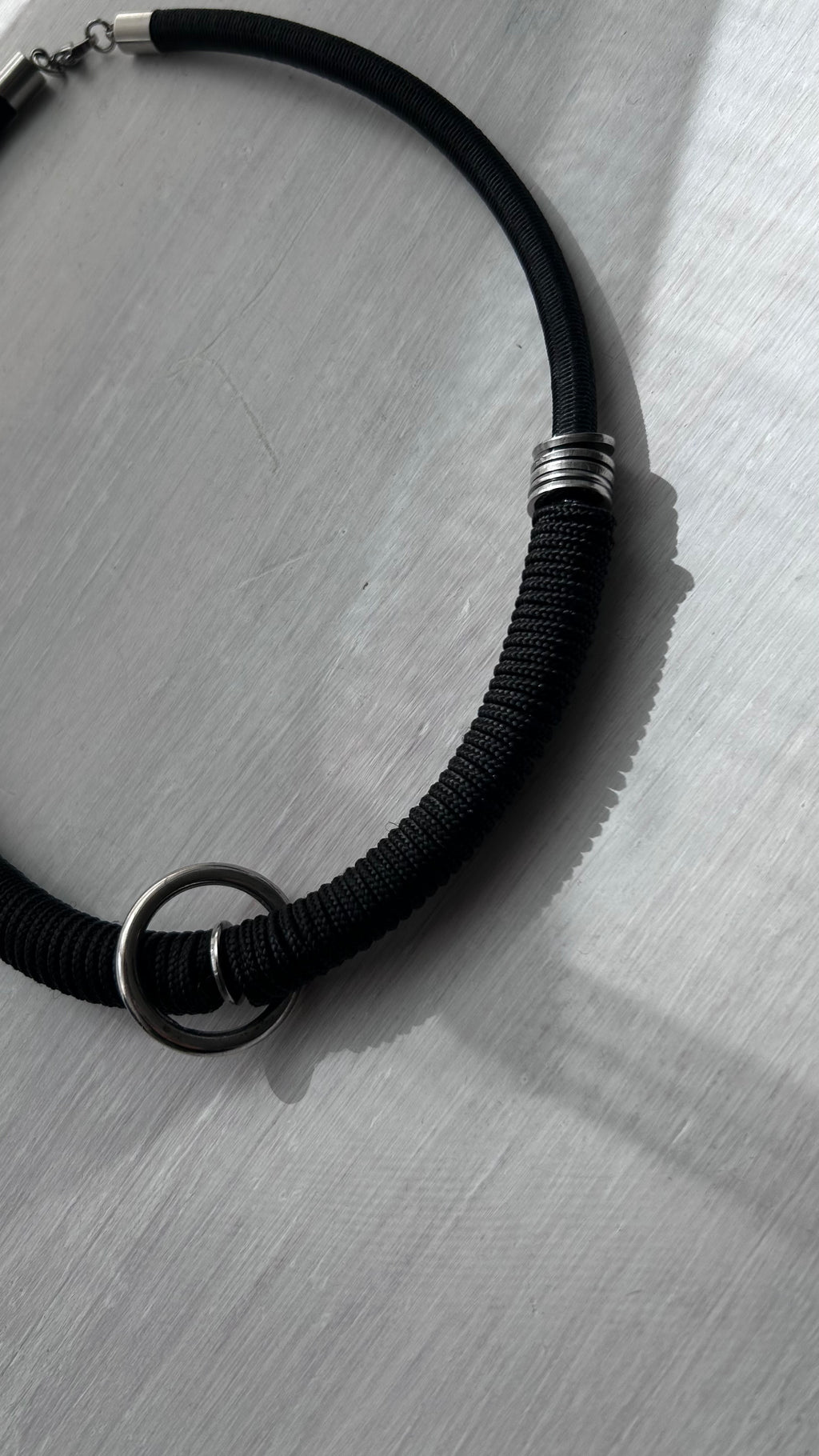 Chunky Modern Choker in Black