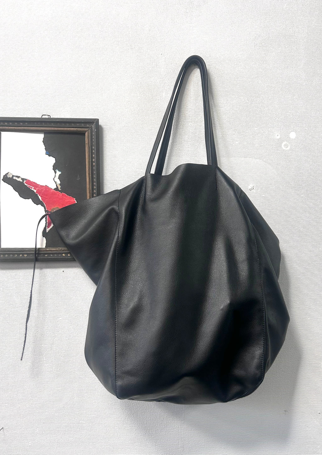 Y2K Style Black Leather Shoulder Bag with Chains
