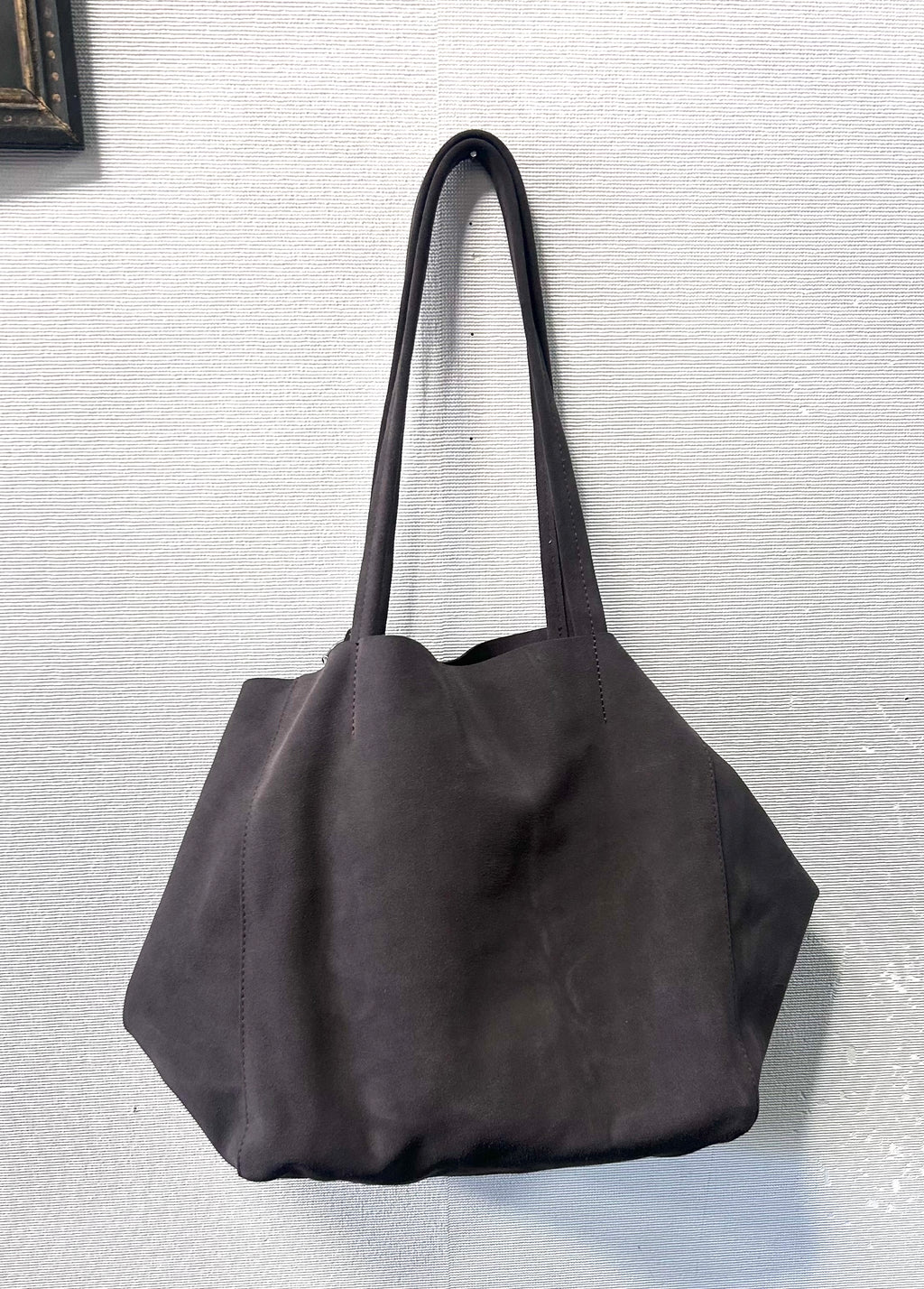Suede Bag With Massive Charms