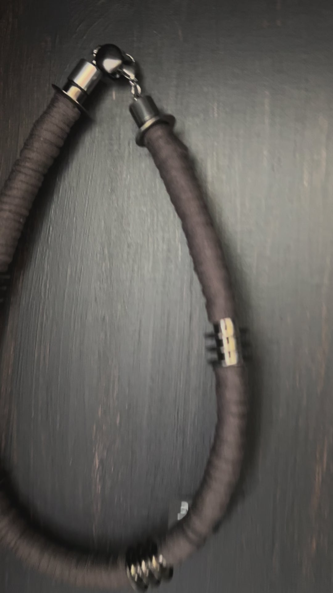 Upcycled Taupe Brown Boho Chunky Necklace